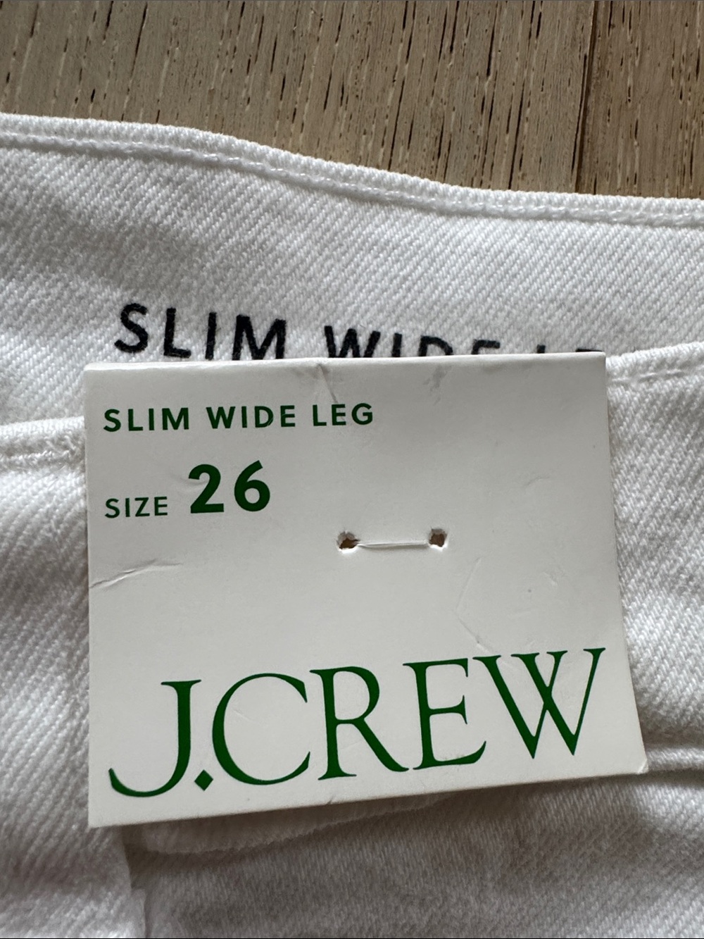 NWT J. Crew Women's White Wide Leg Slim Sailor Jeans Gold Buttons - Picture 6 of 7